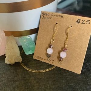 Handmade Rose Quartz Earrings